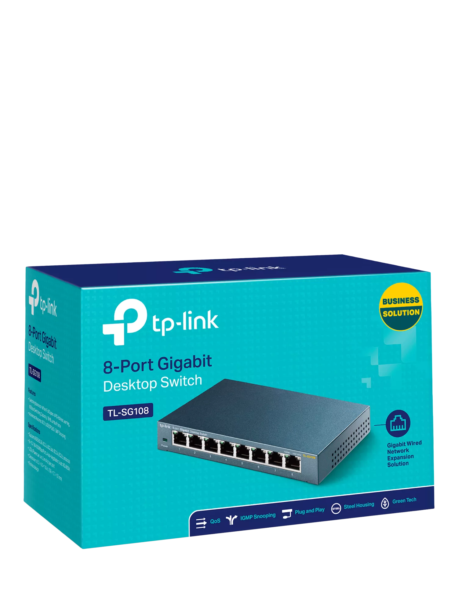 TP-Link 8-port Gigabit network switch, UK version