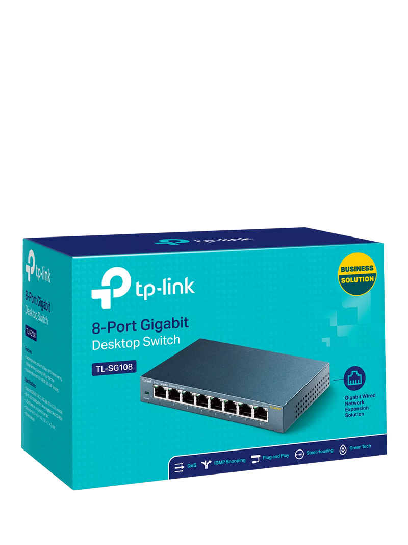 TP-Link 8-port Gigabit network switch, UK version