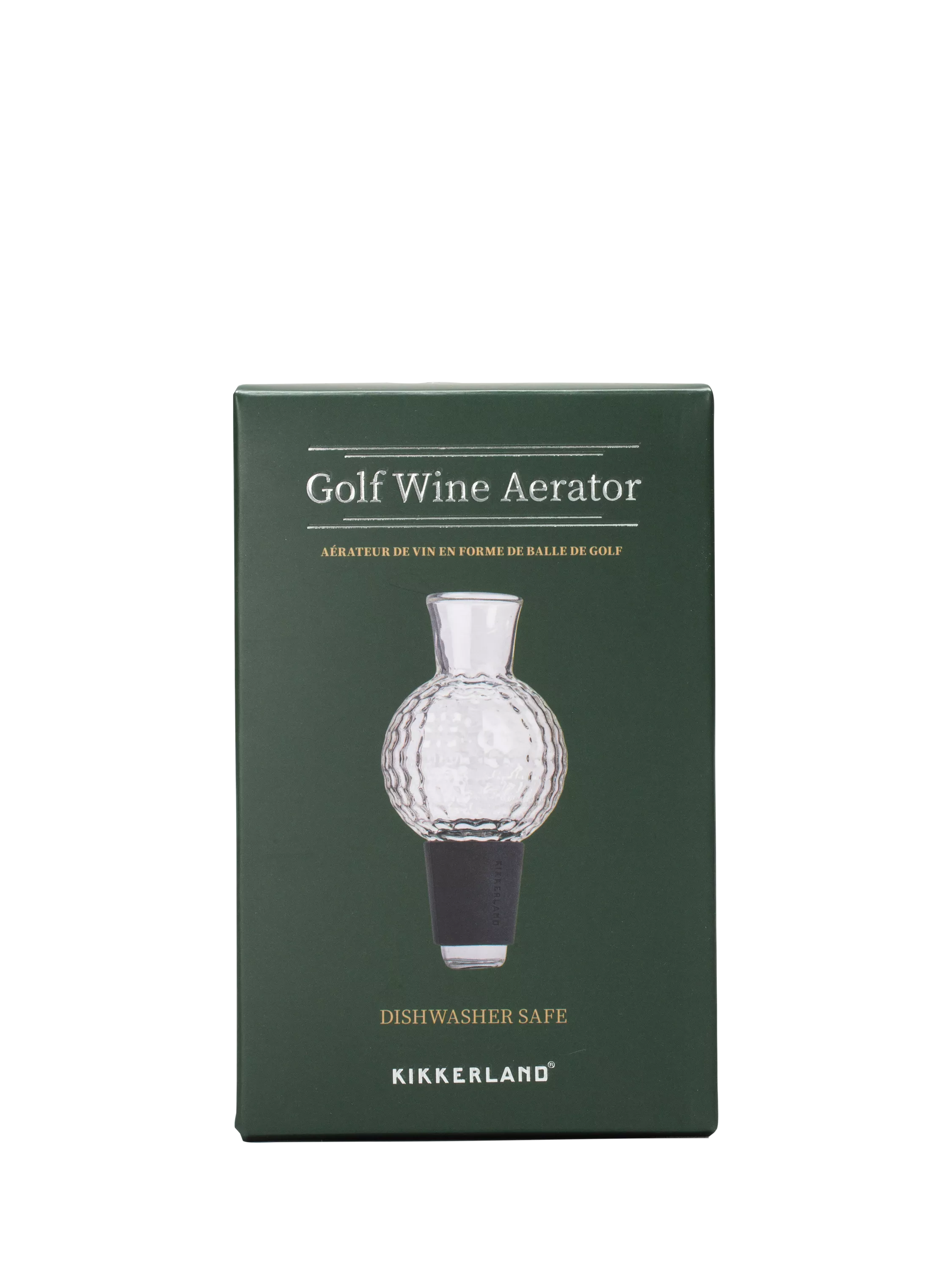 Kikkerland golf wine aerator glass ball with stopper - British product