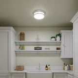 Hinkley Hadley chrome flush ceiling light, imported from the UK