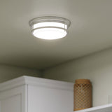 Hinkley Hadley chrome flush ceiling light, imported from the UK