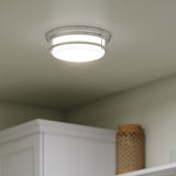 Hinkley Hadley chrome flush ceiling light, imported from the UK