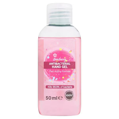 Superdrug Superdrug Strawberry Antibacterial Hand Gel 50ml- Buy online at McGrocer