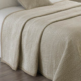 Paoletti quilted bedspread cream colour, imported from the UK