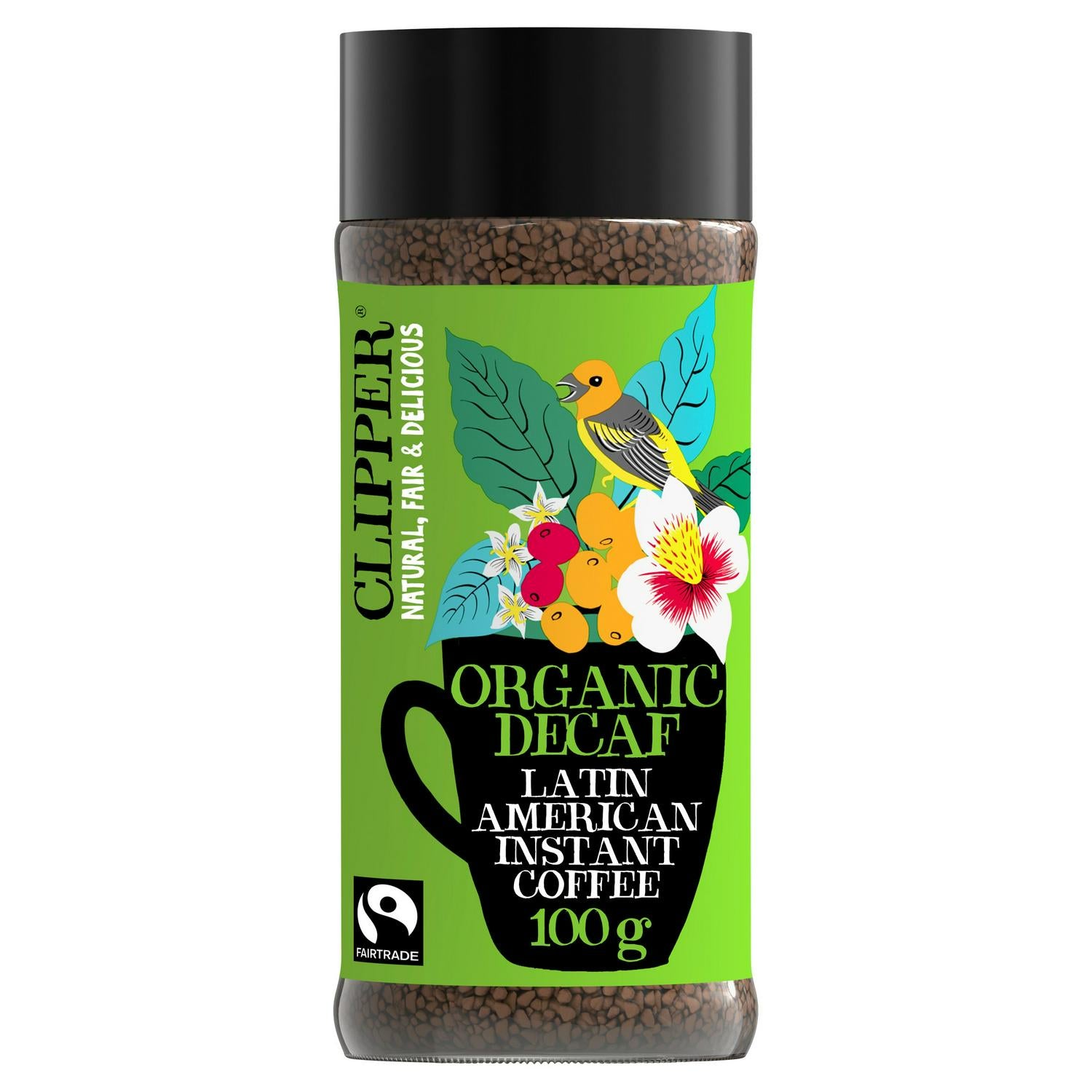 Clipper organic decaffeinated instant coffee Latin American 100g - British product