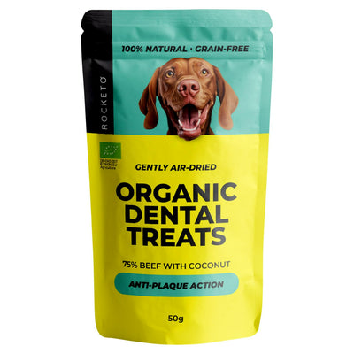 Sainsburys Organic Dental Dog Treats 50g with Beef Liver and Seaweed- Buy online at McGrocer