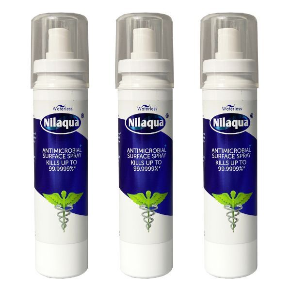 Nilaqua virucidal surface spray 100ml triple pack, UK version