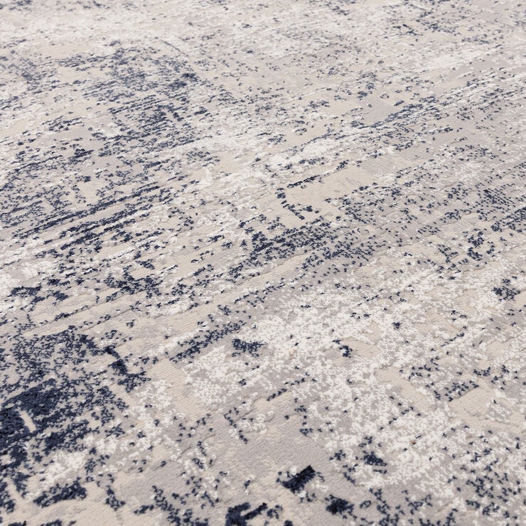 Asiatic Kuza border navy rug 160x230 cm, imported from the UK