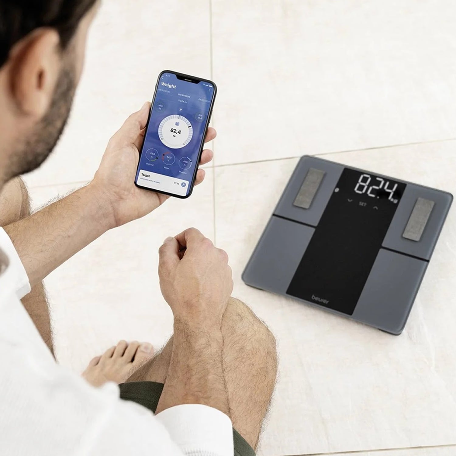 Beurer BF500 smart Bluetooth analyser scale black (British brand)