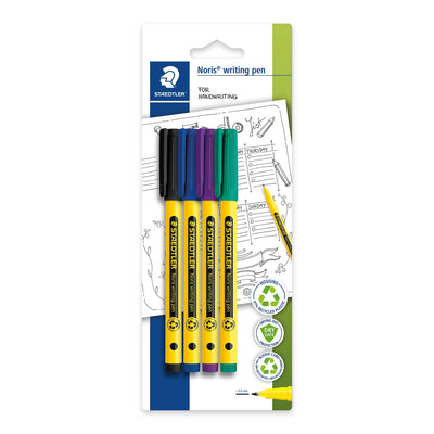 Sainsburys Staedtler Noris Handwriting Pens Multicolour Pack of 4- Buy online at McGrocer