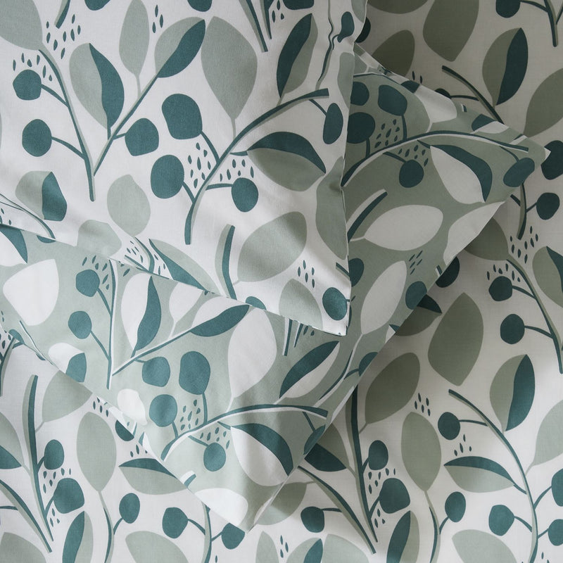 Argos Home Modern Scandi Floral Green double duvet cover set - British product