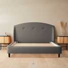 Silentnight Kingsize Fabric Bed Frame Grey (British brand)