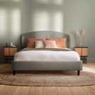 Silentnight Kingsize Fabric Bed Frame Grey (British brand)