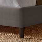 Silentnight Kingsize Fabric Bed Frame Grey (British brand)
