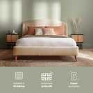 Silentnight Kingsize Fabric Bed Frame Grey (British brand)
