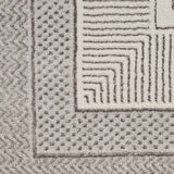 Nourison Glitz Silver Border runner rug 69 x 229 cm, UK version