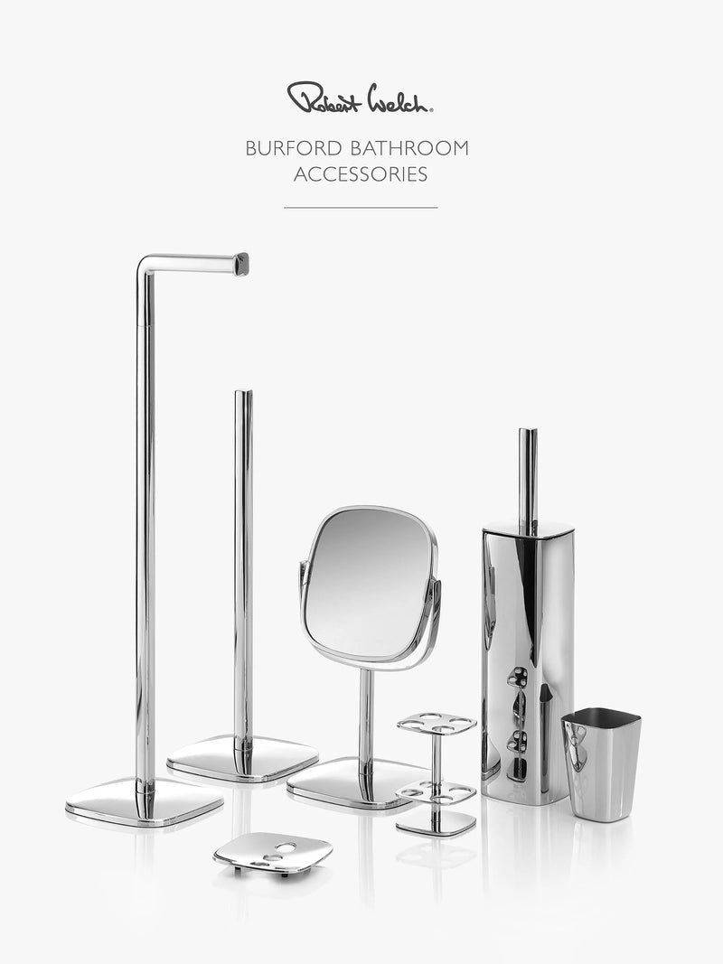 Robert Welch Burford bathroom shelf stainless steel glass, imported from the UK