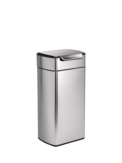 John Lewis Simplehuman Rectangular Touch Bar Bin in Brushed Stainless Steel Kitchen Bin 30L- Buy online at McGrocer
