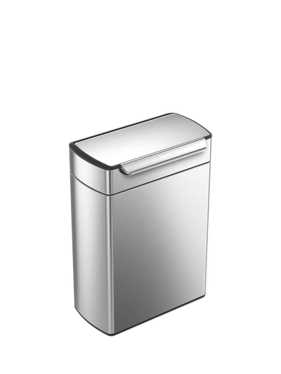 John Lewis Touch-Bar Recycling Kitchen Bin in Brushed Stainless Steel, 48L Capacity- Buy online at McGrocer
