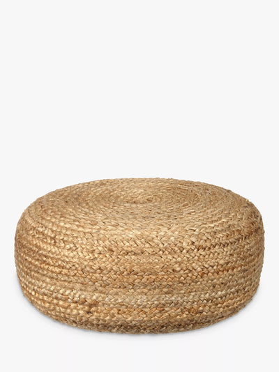 John Lewis John Lewis Jute Pouffe Natural 20cm x 60cm- Buy online at McGrocer
