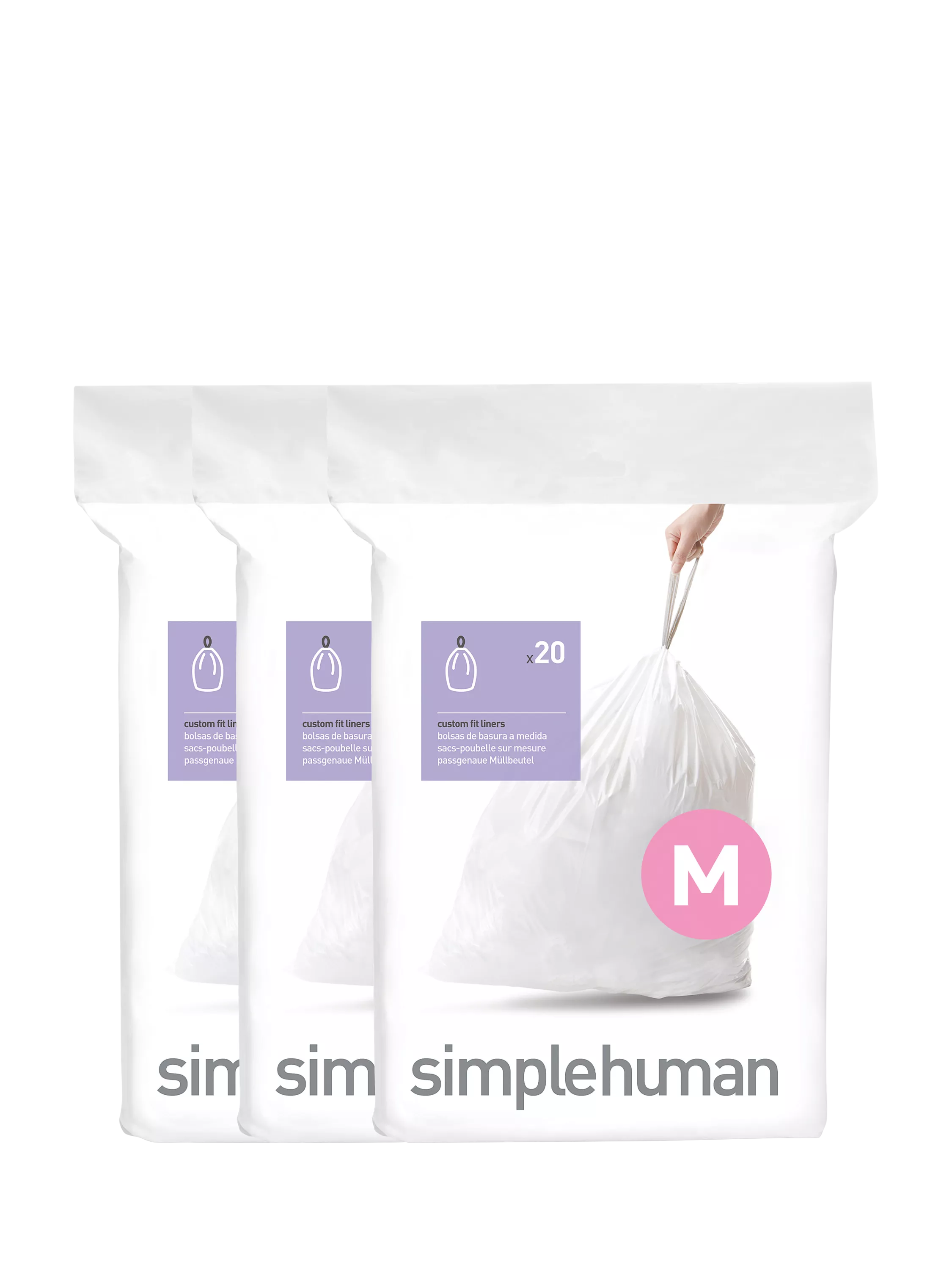 Simplehuman bin liners code M pack of 60 (British brand)
