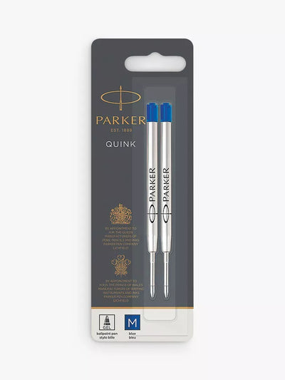 John Lewis PARKER Quink Ballpoint Pen Gel Refill, Blue- Buy online at McGrocer