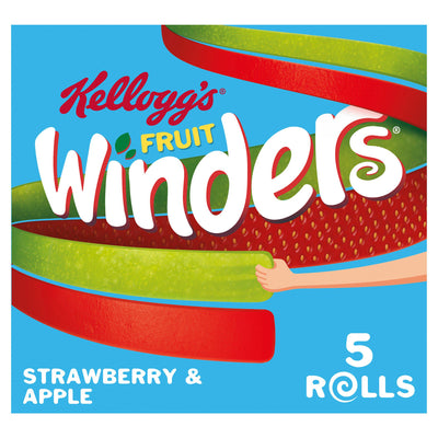 Sainsburys Kellogg's Fruit Winders Doubles Apple & Strawberry Fruit Snack Rolls 5x17g- Buy online at McGrocer