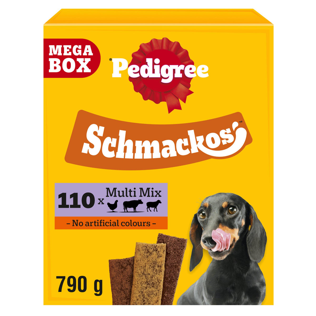 Pedigree dog treats Meaty Multi Mix 790g, imported from the UK