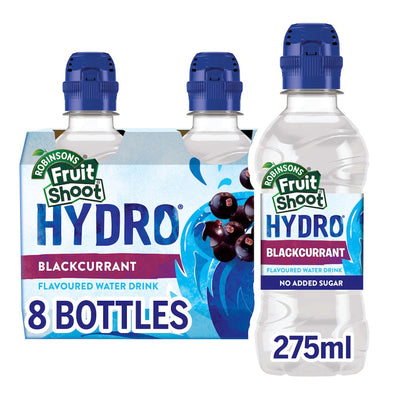 Sainsburys Fruit Shoot Hydro Blackcurrant Kids Water Drink 8x275ml- Buy online at McGrocer