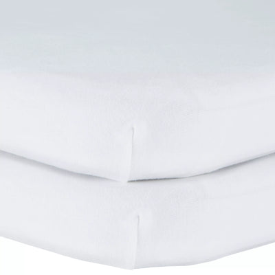 John Lewis John Lewis GOTS Organic Cotton Fitted Bedside Crib Sheet, Pack of 2, 50 x 83cm- Buy online at McGrocer