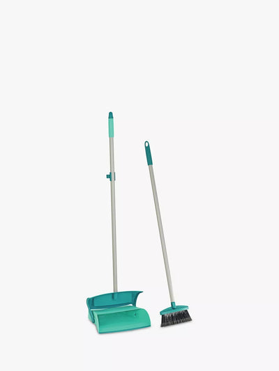 John Lewis Leifheit Long Handled Open/Close Dustpan & Brush