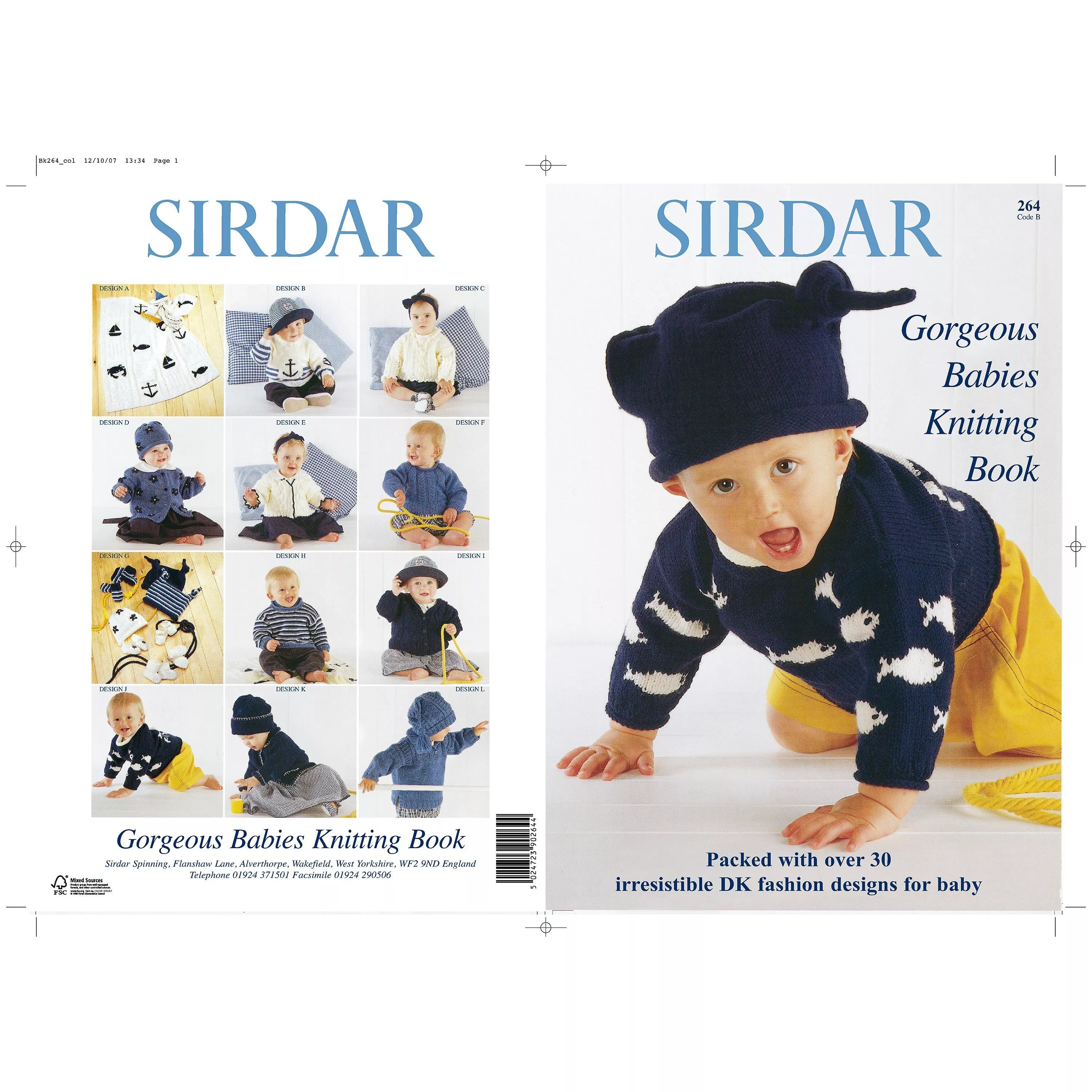 Sirdar Gorgeous Babies knitting pattern book, imported from the UK