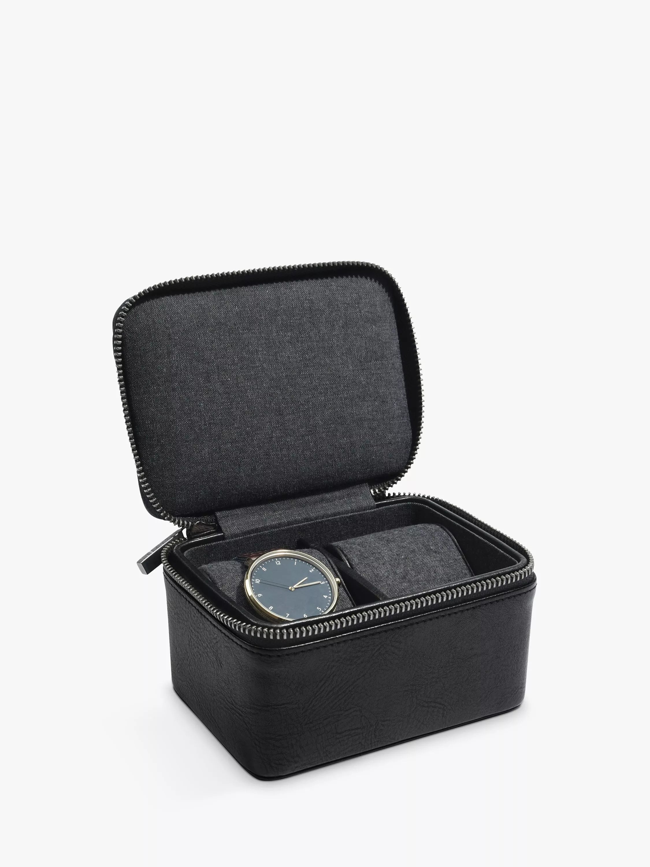 Stackers Double Watch Box for secure storage of two watches (British brand)
