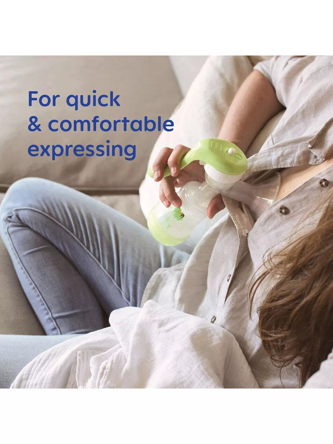 MAM manual breast pump with soft silicone funnel - British product