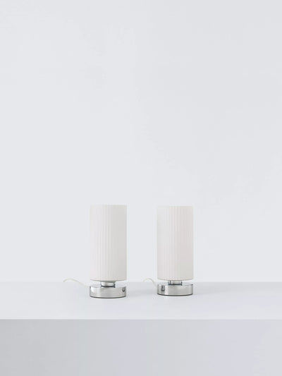 John Lewis John Lewis Ridge Opal Glass Touch Table Lamps, White, Set of 2- Buy online at McGrocer
