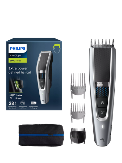 John Lewis Philips HC5630/13 Series 5000 Cordless Hair Clipper with Turbo Mode Silver- Buy online at McGrocer