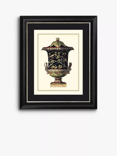 John Lewis Brookpace Lascelles Antonio Clementino Urn II Framed Print and Mount, 60 x 50cm, Black- Buy online at McGrocer