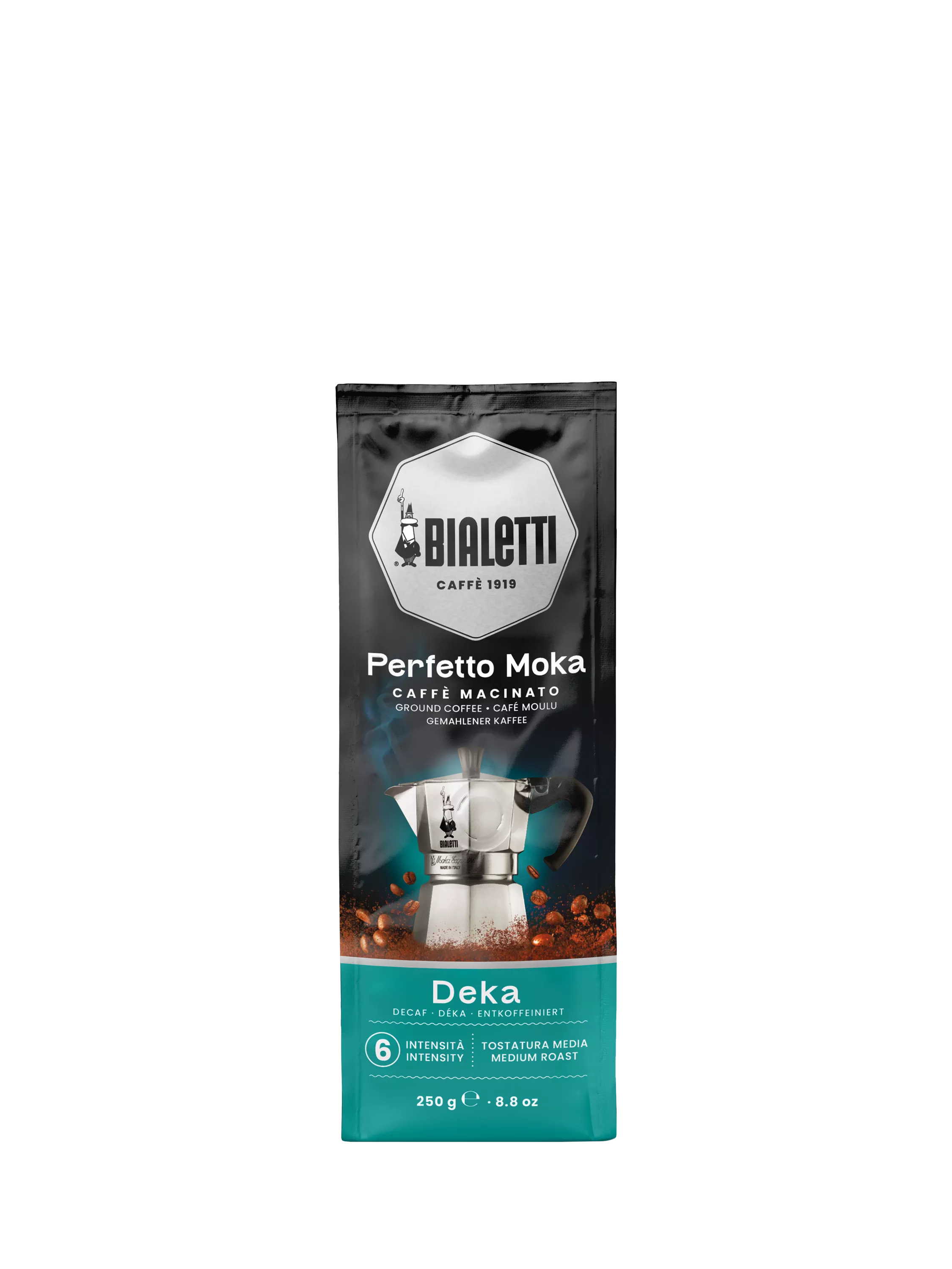 Bialetti decaffeinated ground coffee 250g - British product
