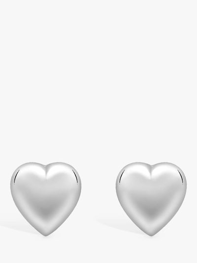 John Lewis IBB 9ct Gold Puff Heart Stud Earrings- Buy online at McGrocer
