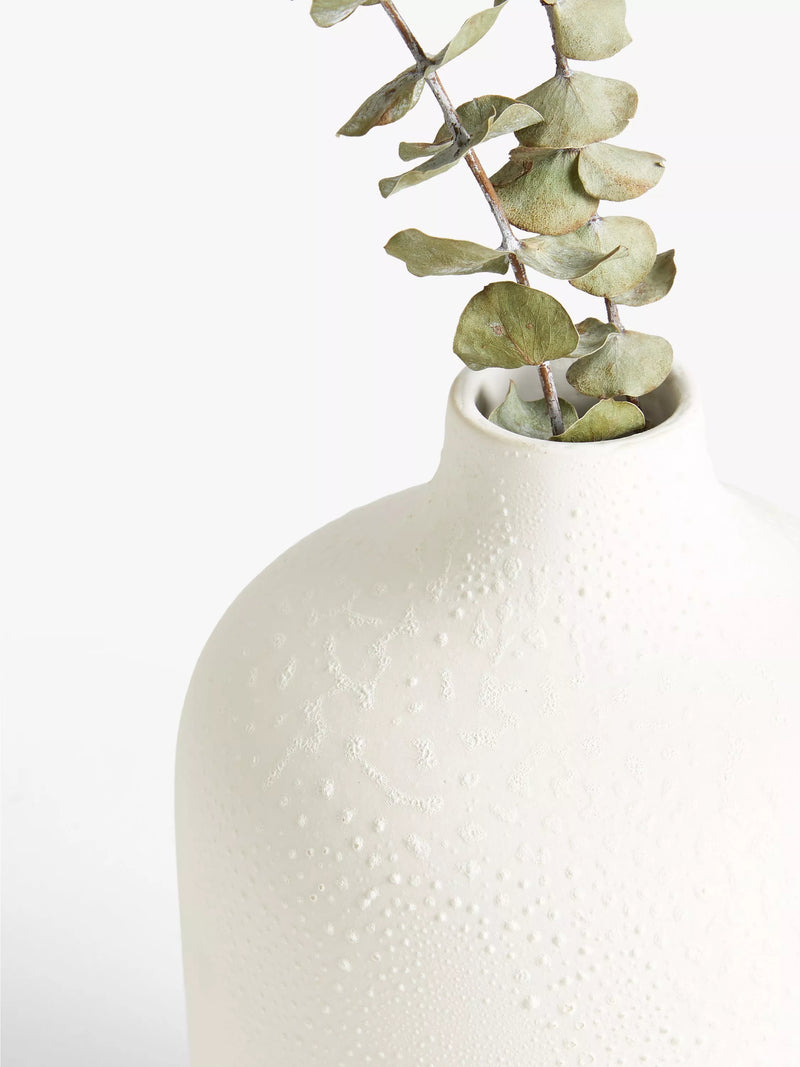 John Lewis Bilha neutral earthenware vase H24.5cm, UK version