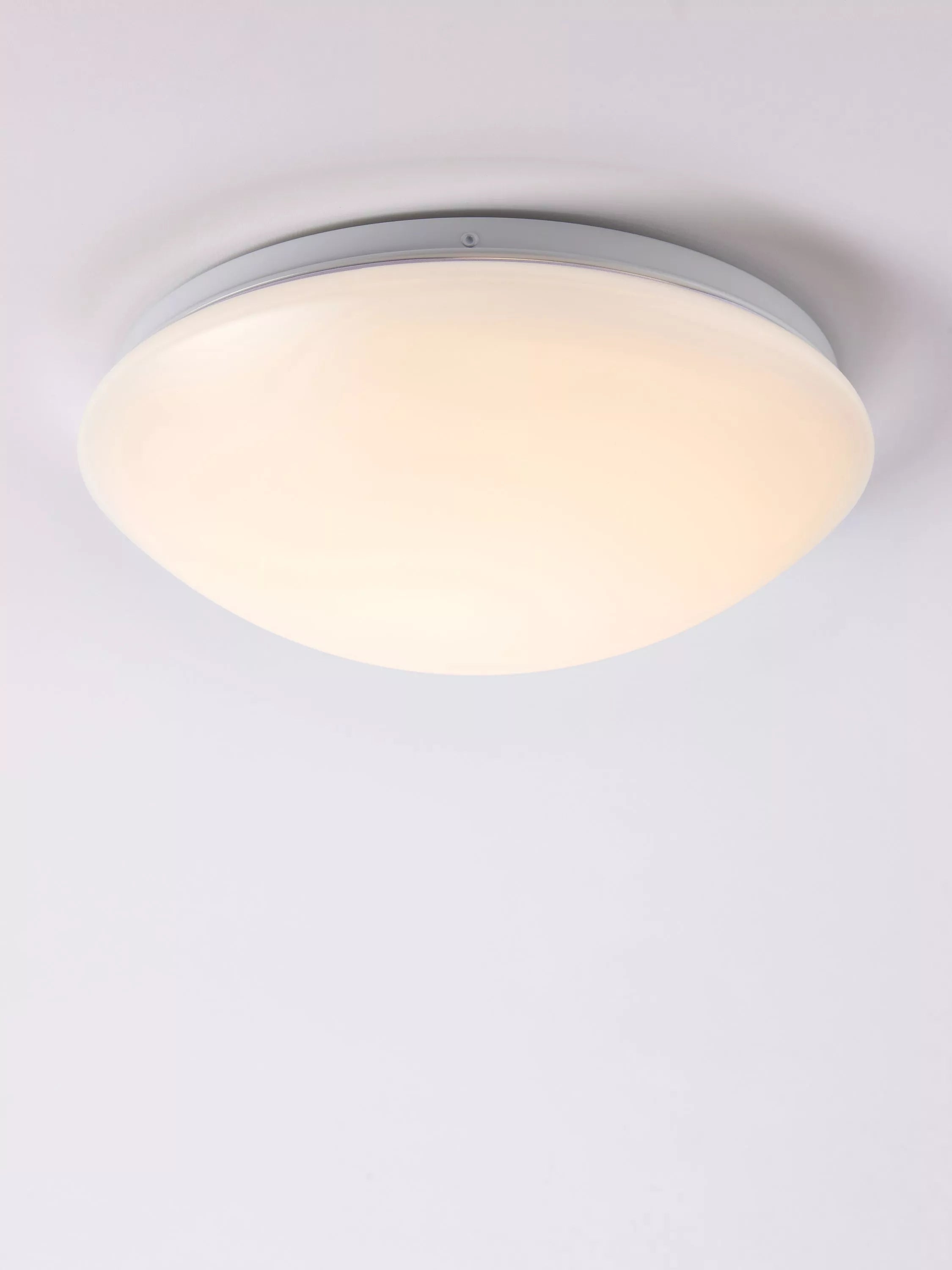 John Lewis Saint LED flush bathroom ceiling light white H10x31cm (British brand)