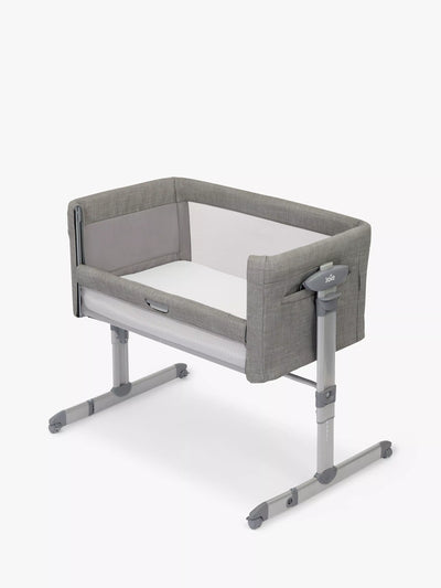 John Lewis Joie Roomie Glide Foggy Grey Bedside Travel Cot- Buy online at McGrocer