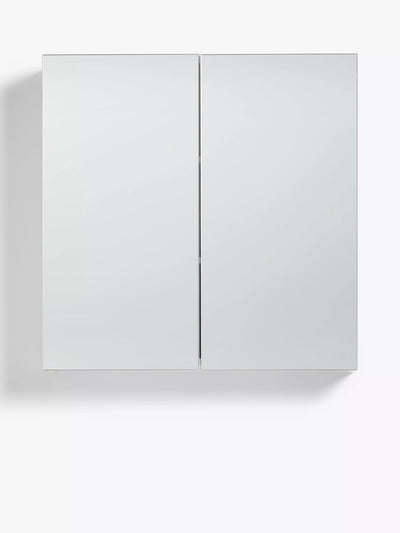 John Lewis John Lewis White Gloss Double Mirrored Bathroom Cabinet- Buy online at McGrocer
