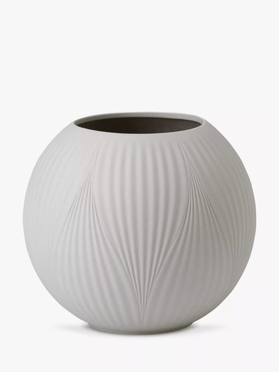 John Lewis Wedgwood Jasper Folia Rose Bowl Vase, H13cm, Warm White