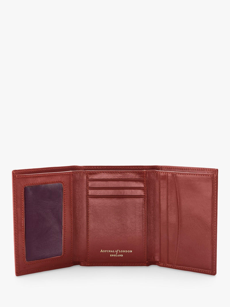 Aspinal of London trifold wallet smooth leather, UK version