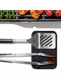 OXO Good Grips 3-piece BBQ tool set with tongs turner rest (British brand)