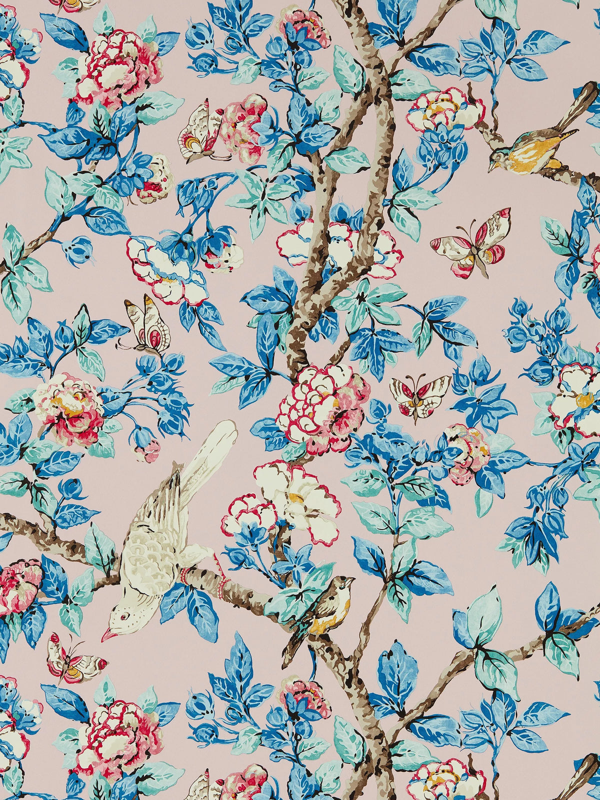 Sanderson Caverley bird print wallpaper (British brand)