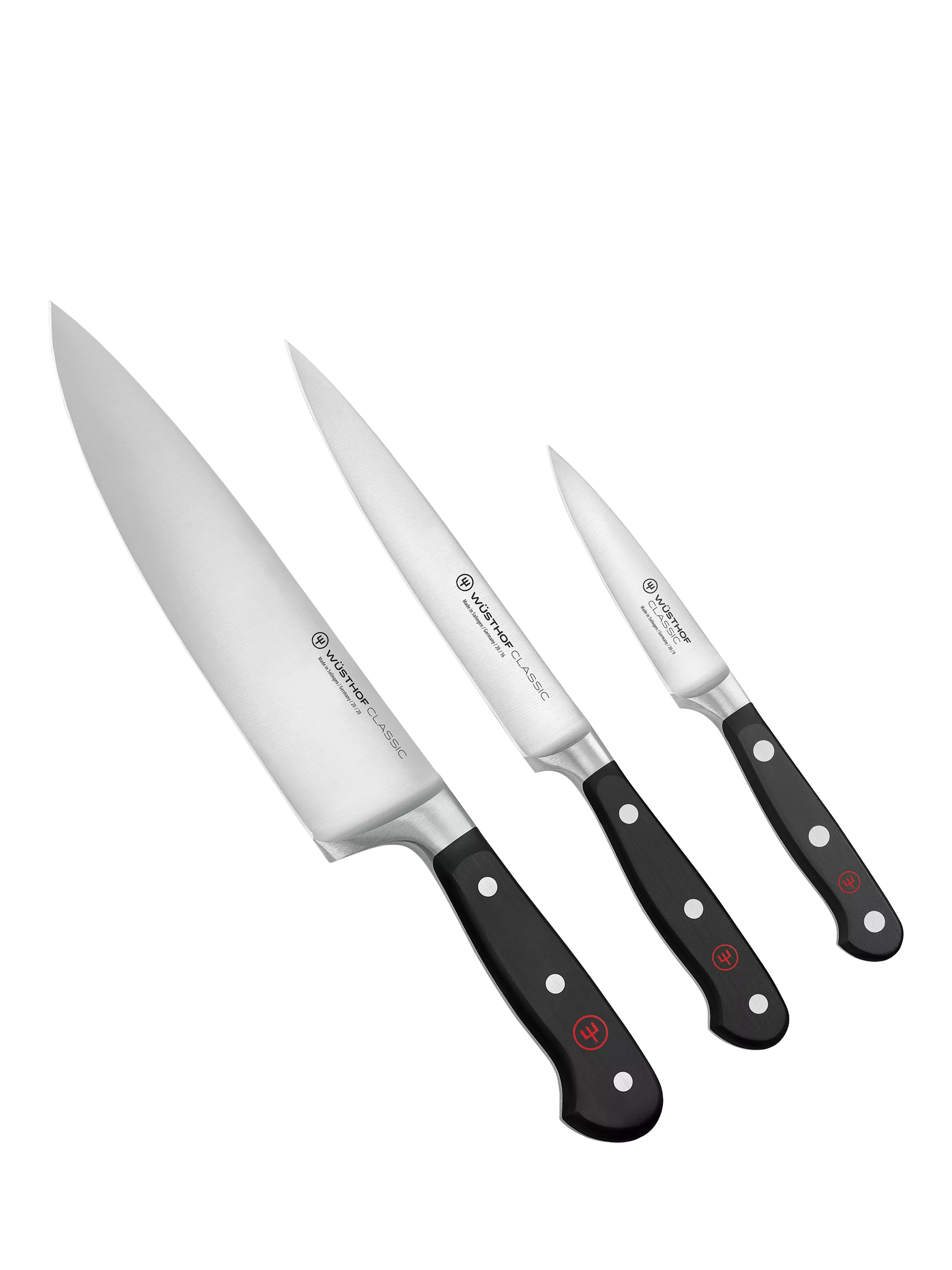 WÜSTHOF Classic 20cm 16cm 9cm knife set (British brand)