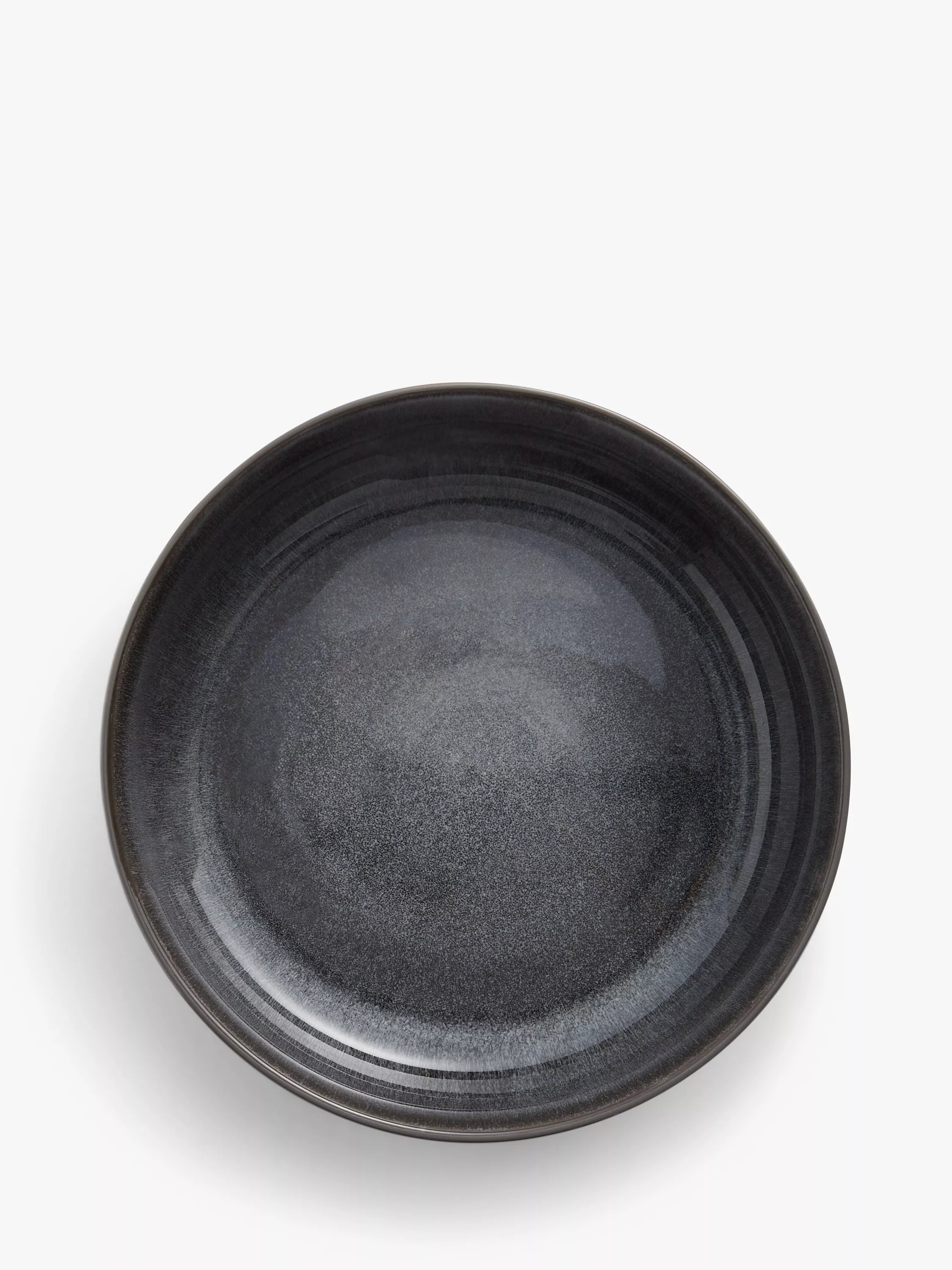 Grey reactive glaze stoneware serving bowl, 27cm, imported from the UK