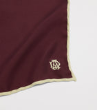 Dunhill mulberry silk cypher logo pocket square, UK version